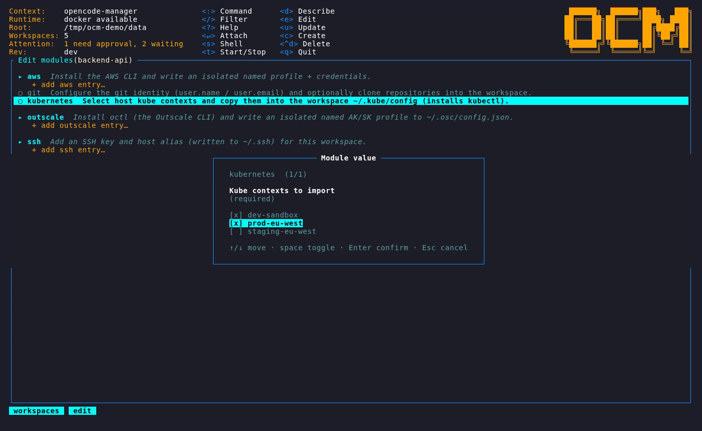 import kubernetes contexts