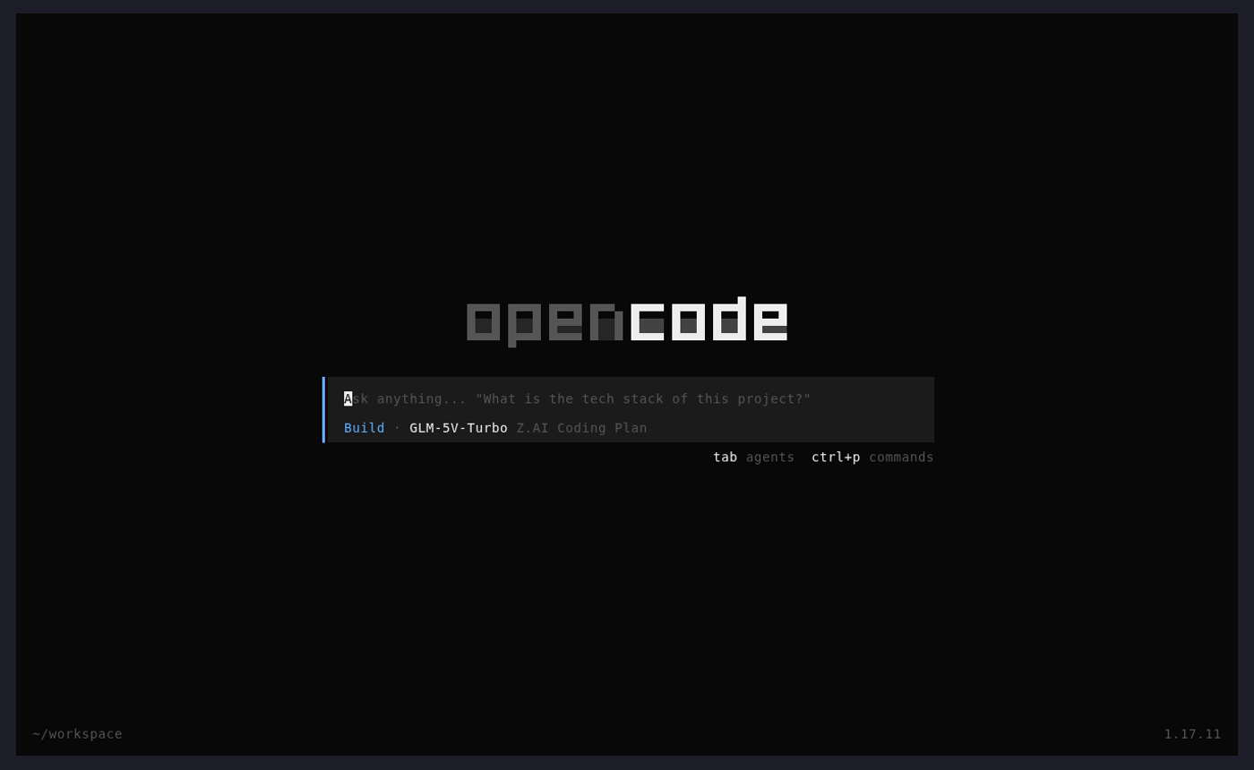 opencode inside a workspace